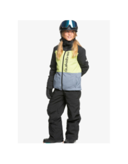Veste de ski side hit noir vert bleu enfant - Quiksilver