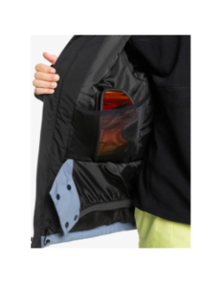 Veste de ski side hit noir vert bleu enfant - Quiksilver