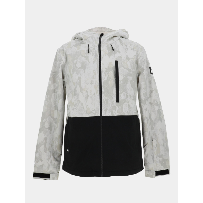 Veste de snowboard mission beige et noir homme - Quiksilver