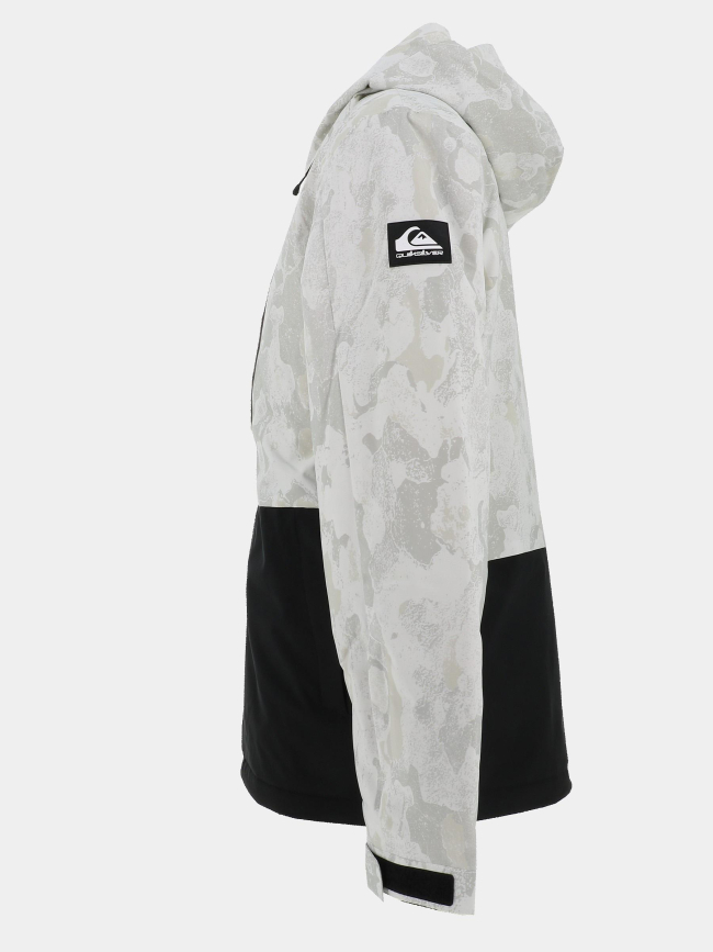 Veste de snowboard mission beige et noir homme - Quiksilver