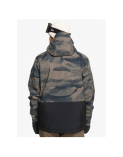 Veste de snowboard mission marron et noir homme - Quiksilver