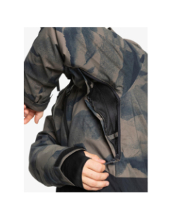 Veste de snowboard mission marron et noir homme - Quiksilver