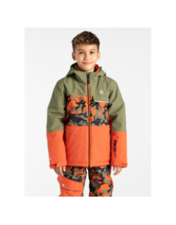 Veste de ski traverse II orange et kaki enfant - Dare 2b