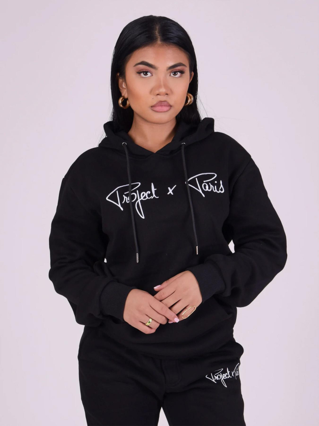 Sweat à capuche signature noir - Project X Paris