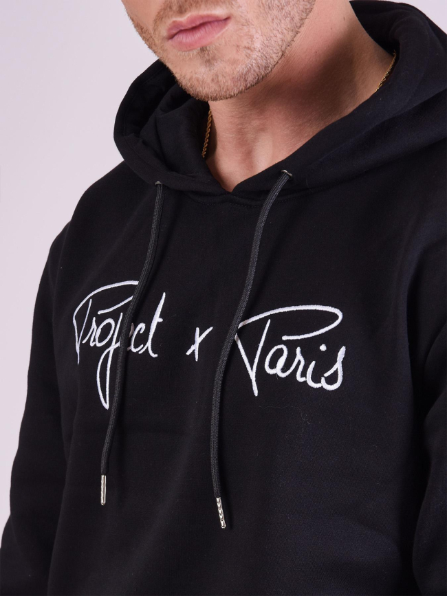 Sweat à capuche signature noir - Project X Paris