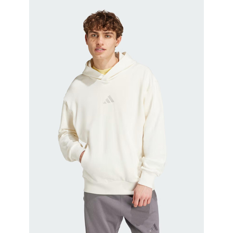 Sweat à capuche molleton all szn beige homme - Adidas
