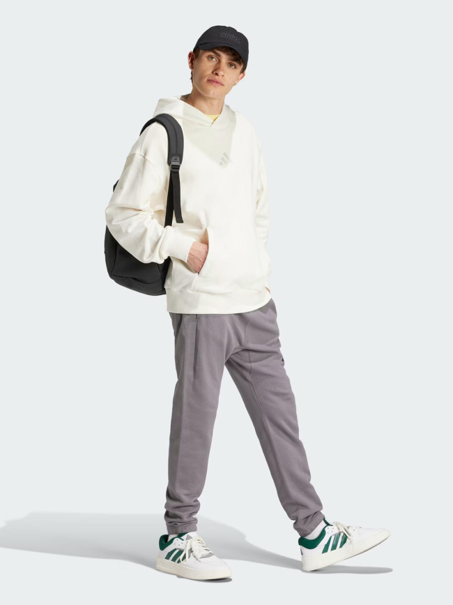 Sweat à capuche molleton all szn beige homme - Adidas