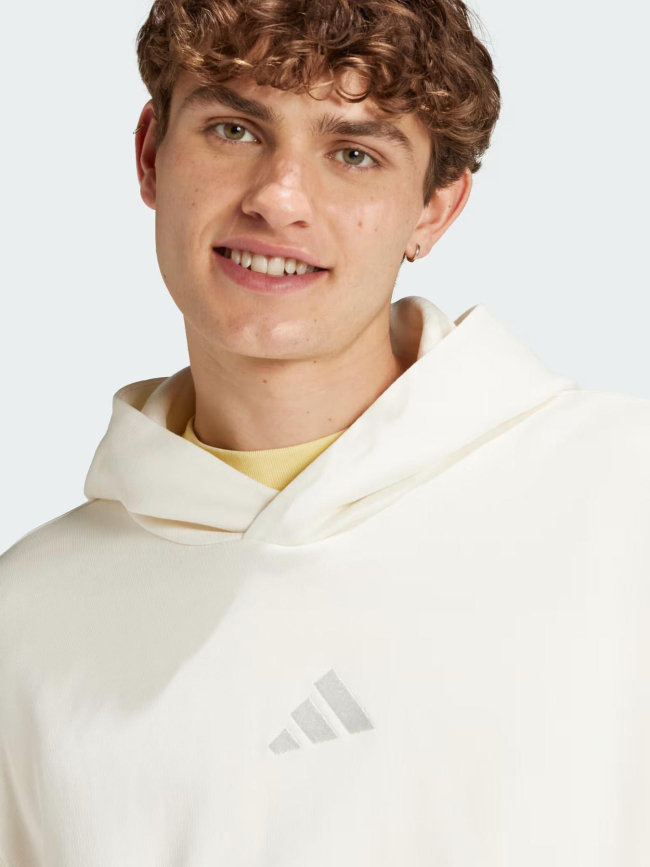 Sweat à capuche molleton all szn beige homme - Adidas