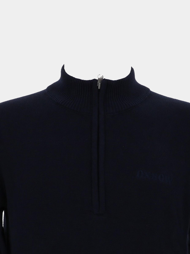 Pull à col zippé spumi bleu marine homme - Oxbow