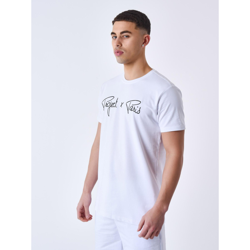 T-shirt logo signature blanc homme - Project X Paris
