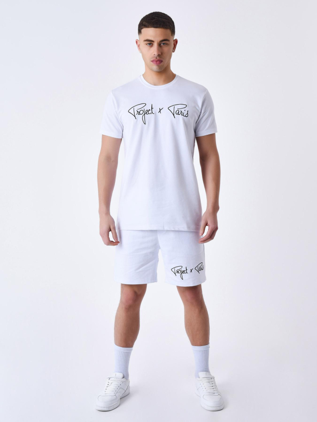 T-shirt logo signature blanc homme - Project X Paris