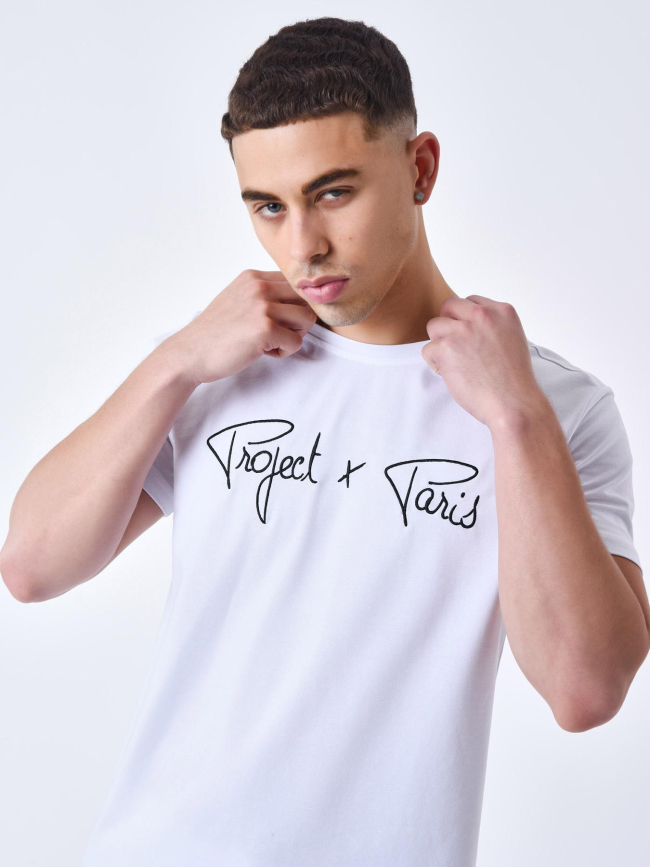T-shirt logo signature blanc homme - Project X Paris