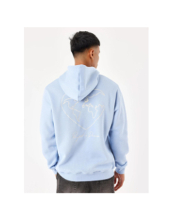 Sweat à capuche cœurmonde bleu homme - Project X Paris