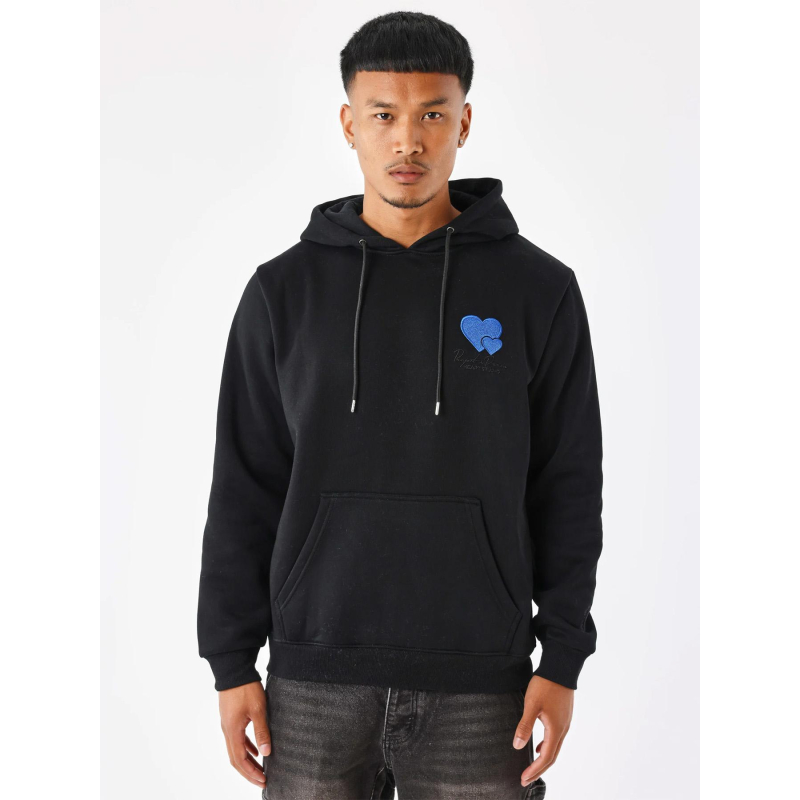 Sweat à capuche heart studio noir homme - Project X Paris