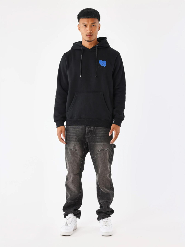 Sweat à capuche heart studio noir homme - Project X Paris