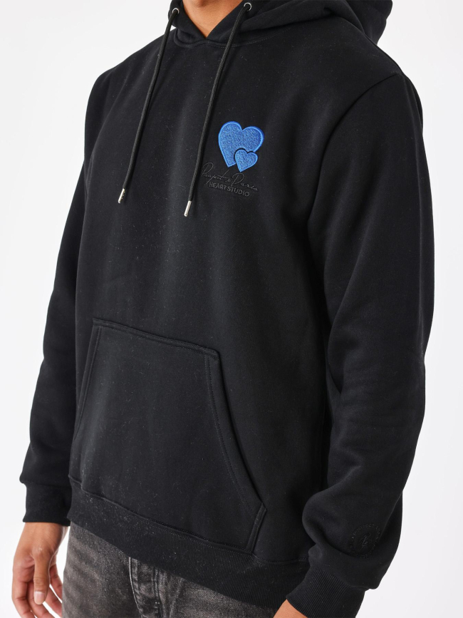 Sweat à capuche heart studio noir homme - Project X Paris