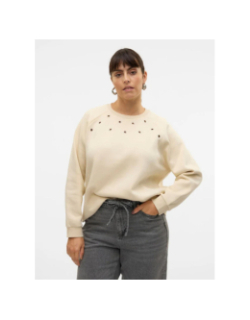 Sweatshirt ciro beige femme - Vero Moda