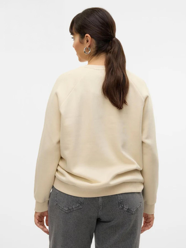 Sweatshirt ciro beige femme - Vero Moda