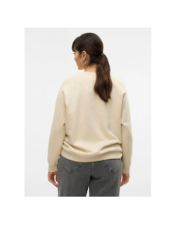 Sweatshirt ciro beige femme - Vero Moda