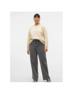 Sweatshirt ciro beige femme - Vero Moda