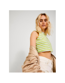 Crop top rayé alvira vert femme - Jjxx