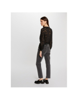 Blouse dentelle ojour noir femme - Morgan