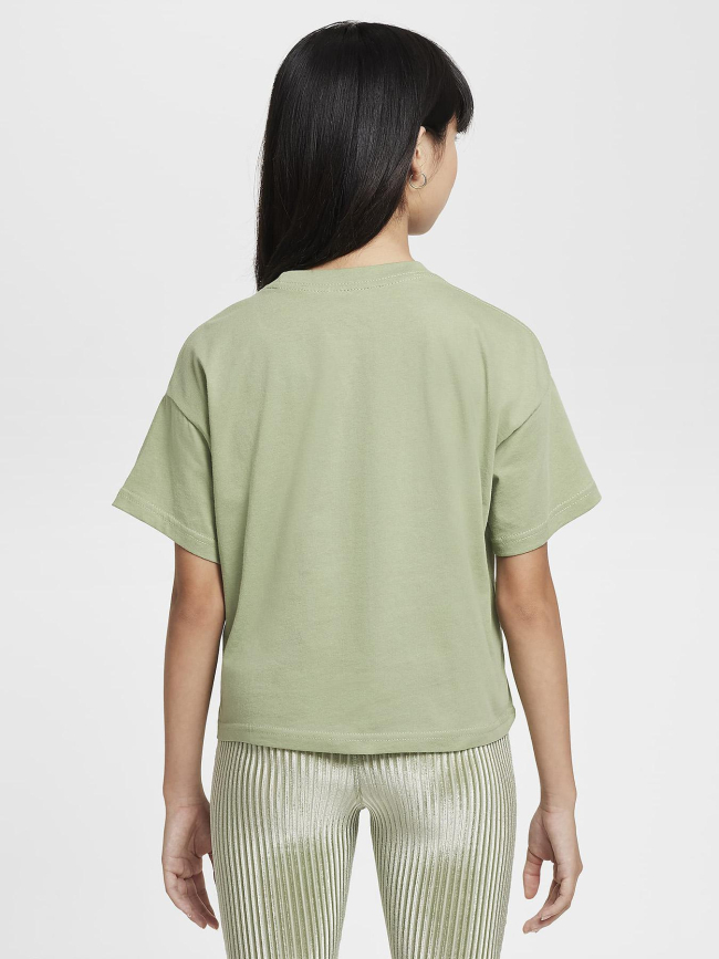 T-shirt manches courtes boxy essential kaki fille - Nike