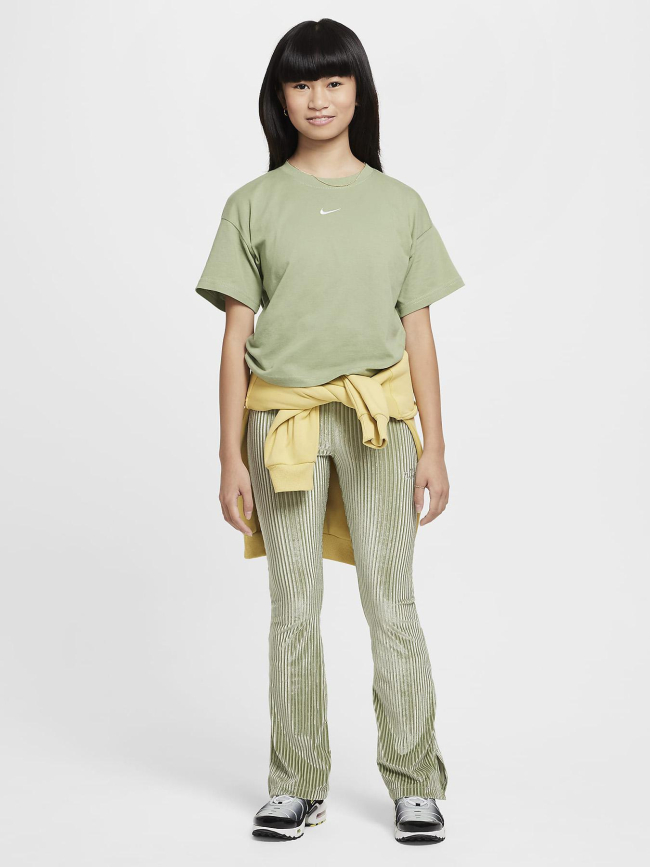 T-shirt manches courtes boxy essential kaki fille - Nike