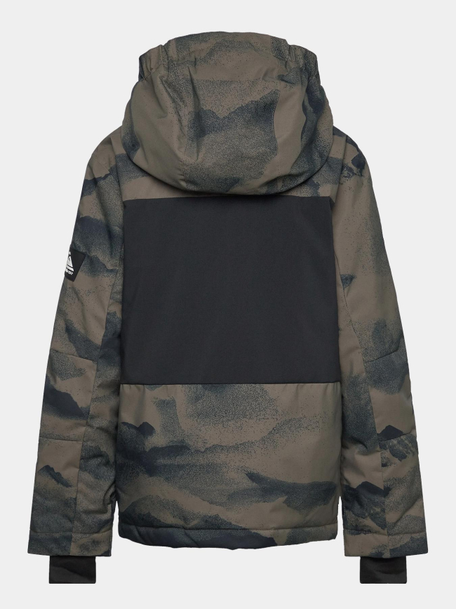 Veste de snowboard side hit marron garçon - Quiksilver