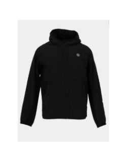 Doudoune à capuche et logo métallique noir homme - Chabrand