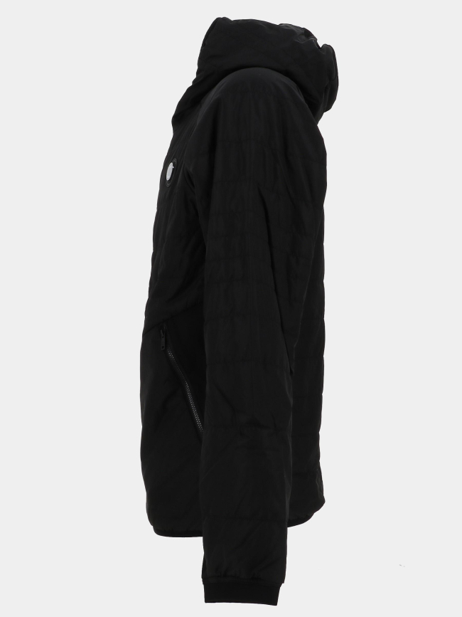 Doudoune à capuche et logo métallique noir homme - Chabrand