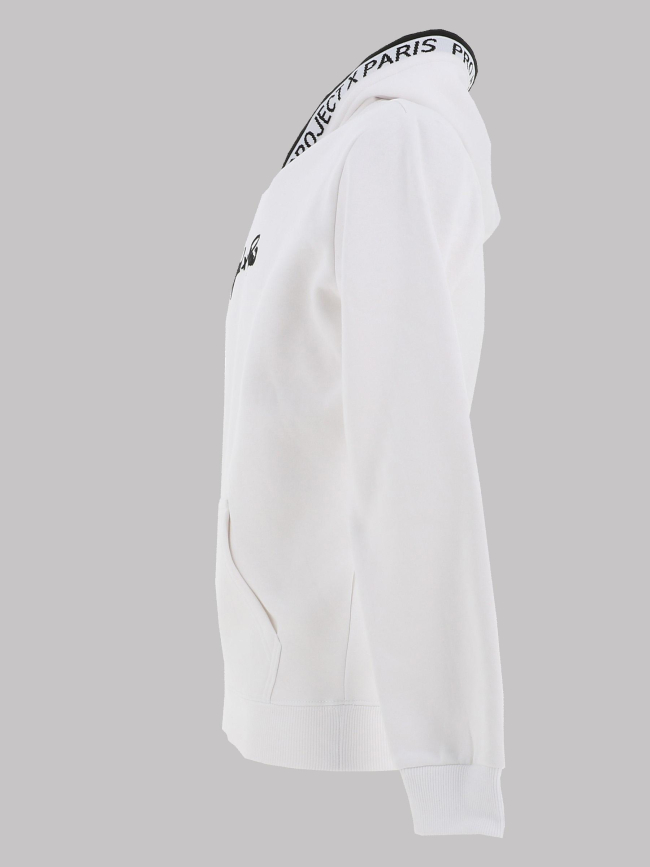 Sweat à capuche logo uni blanc enfant - Project X Paris
