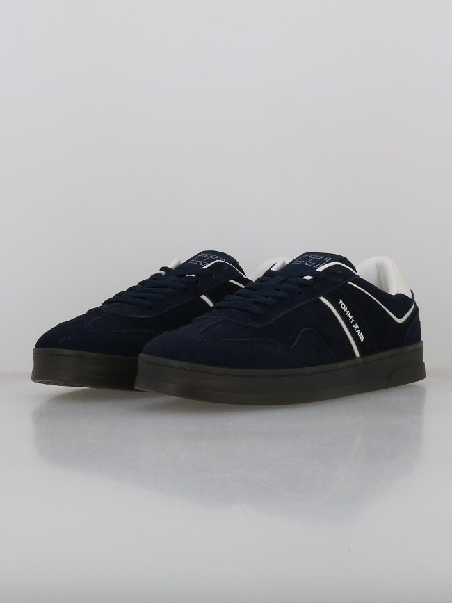 Baskets en cuir suédé greenwich bleu homme - Tommy Jeans