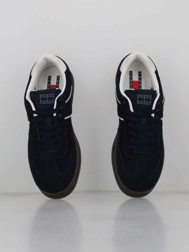 Baskets en cuir suédé greenwich bleu homme - Tommy Jeans