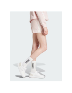 Short de sport essentials slim 3 stripes rose femme - Adidas
