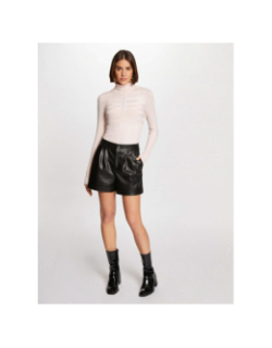 Pull fin col roulé mentos ivoire blanc femme - Morgan