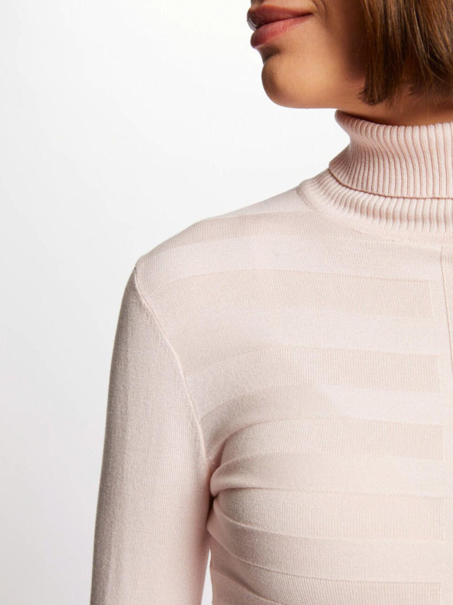 Pull fin col roulé mentos ivoire blanc femme - Morgan