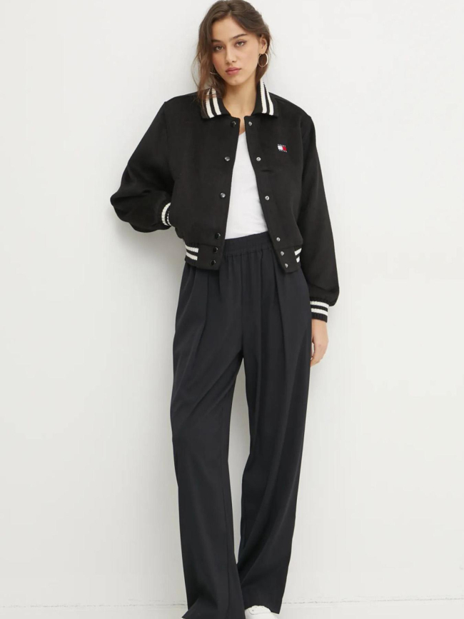 T-shirt col v slim uni blanc femme - Tommy Jeans