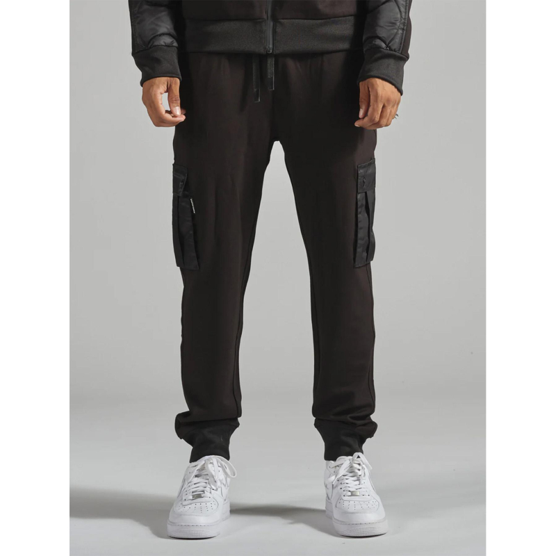 Pantalon jogging bradley noir homme - Double Hood