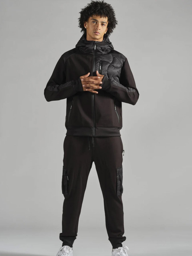 Pantalon jogging bradley noir homme - Double Hood