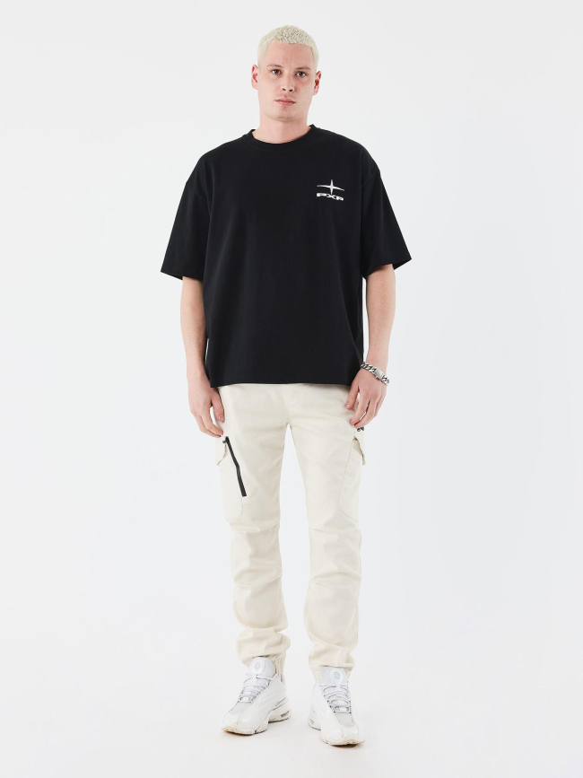 Pantalon cargo bas resserré blanc ivoire homme - Project X Paris