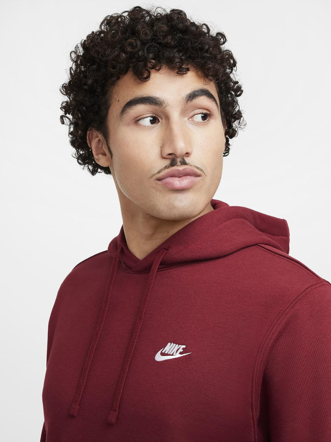 Sweat à capuche nsw club rouge homme - Nike