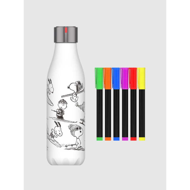 Coffret créatif bouteille isotherme snoopy blanc - Les Artistes