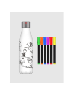 Coffret créatif bouteille isotherme snoopy blanc - Les Artistes