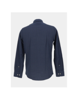 Chemise en coton à motif floral bleu marine homme - MCS