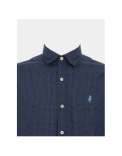 Chemise en coton à motif floral bleu marine homme - MCS