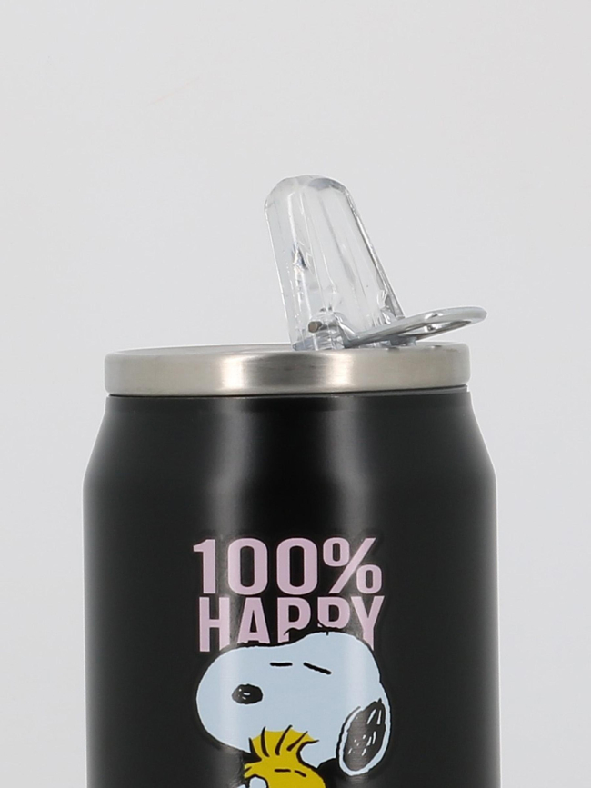 Canette isotherme snoopy 100% happy noir - Les Artistes