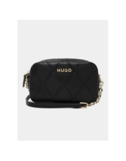 Sac bandoulière chris relief noir femme - Hugo