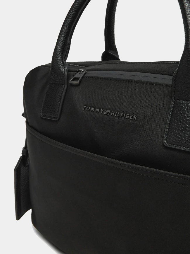 Sacoche ordinateur en tissu noir - Tommy Hilfiger