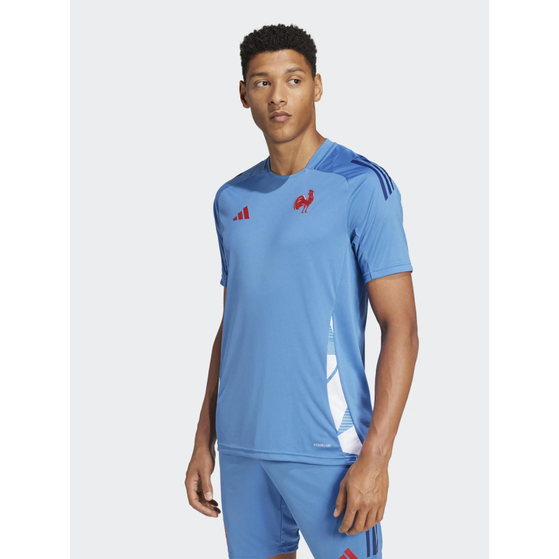T-shirt de rugby performance ffr 24/25 bleu homme - Adidas